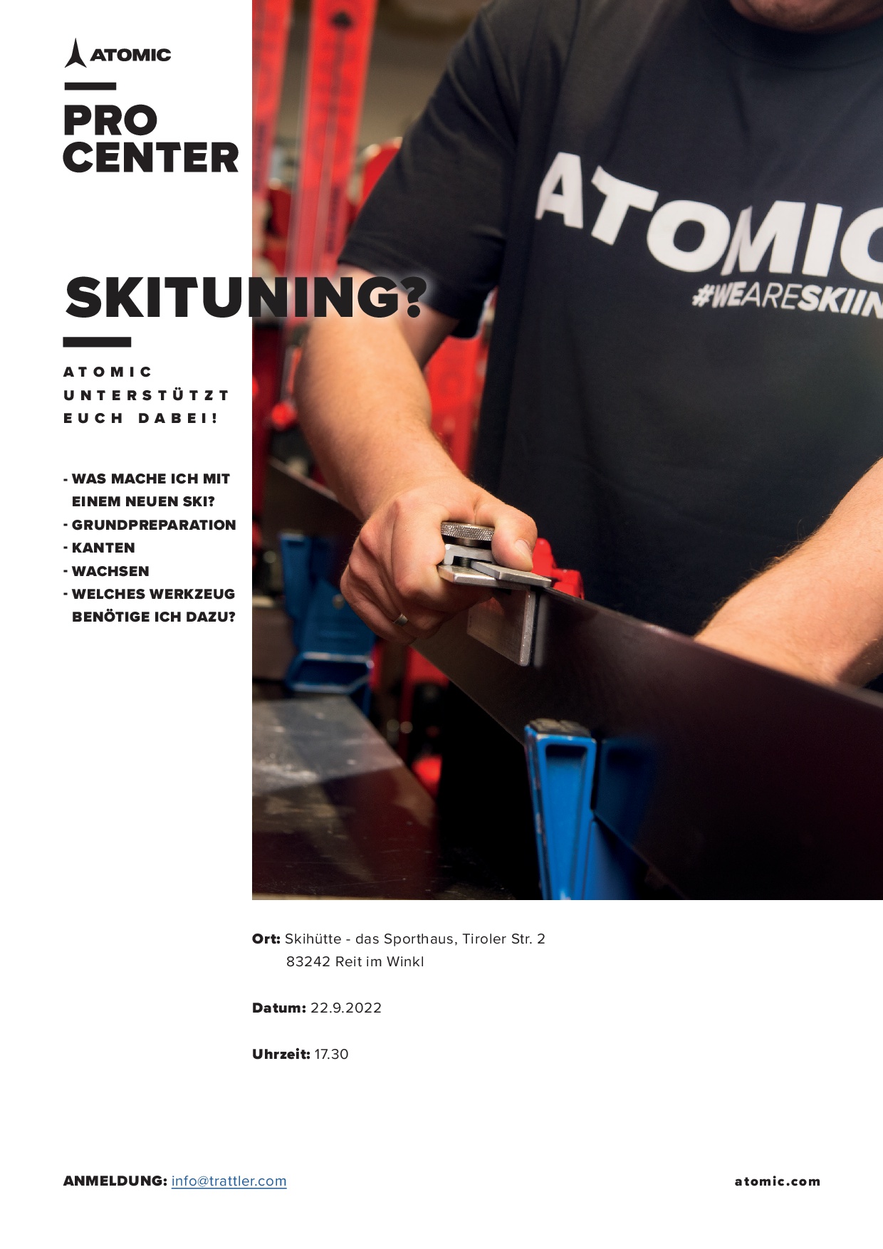 Flyer Skituning Workshop Atomic